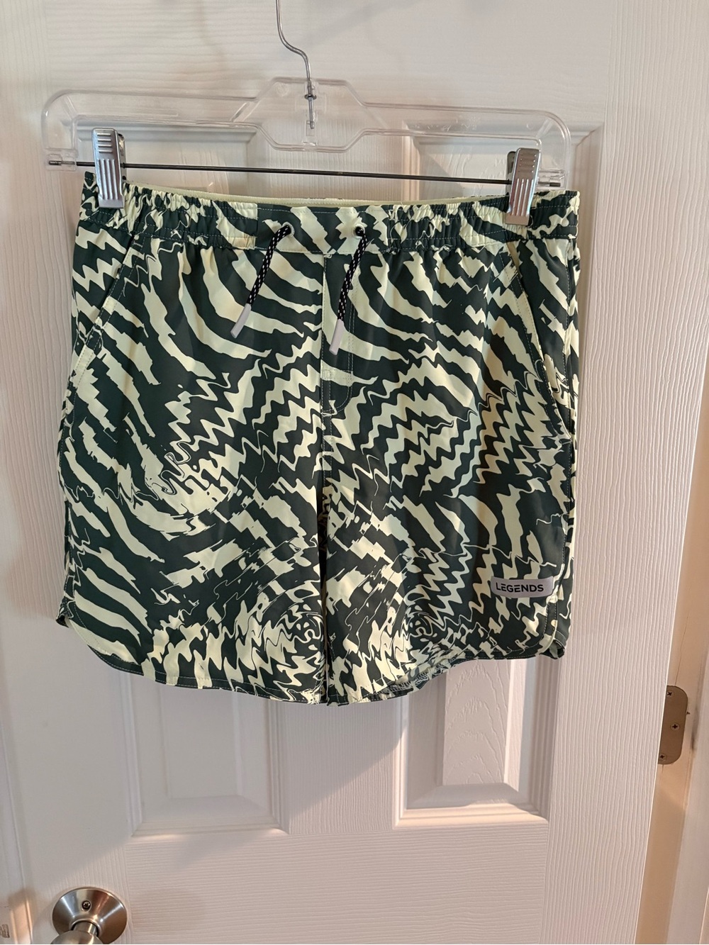 Legends Kids' Green Zebra-Print Drawstring Shorts